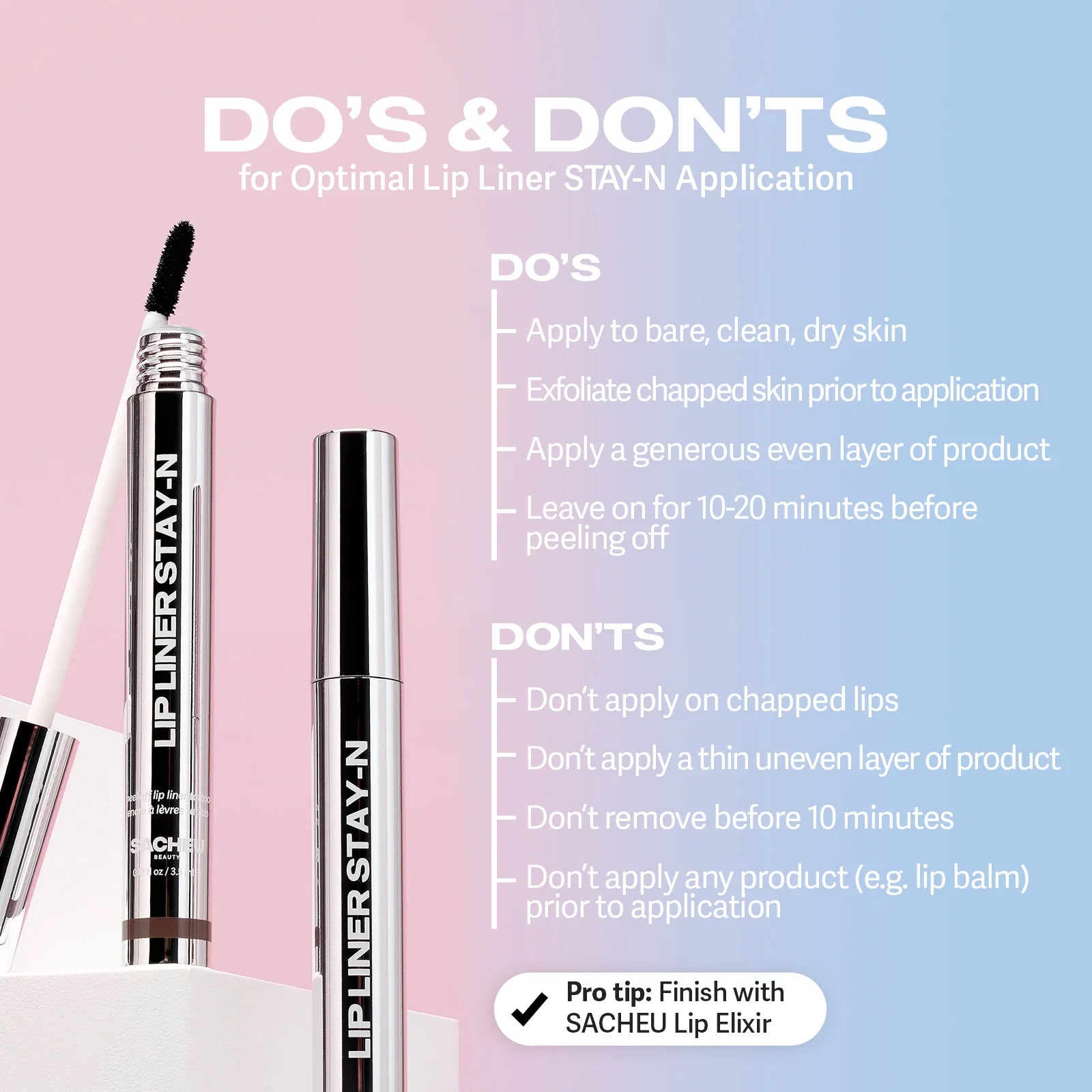 Delineador de labios despegable