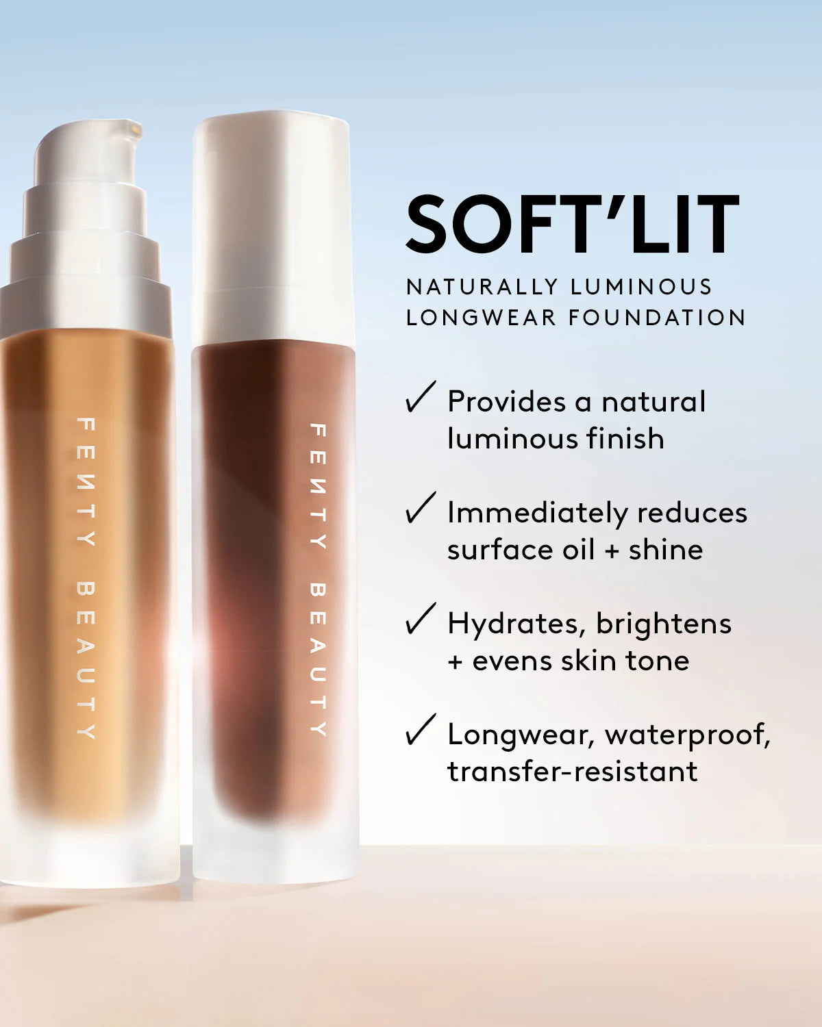 Base de maquillaje de larga duración Soft'lit Naturally Luminous
