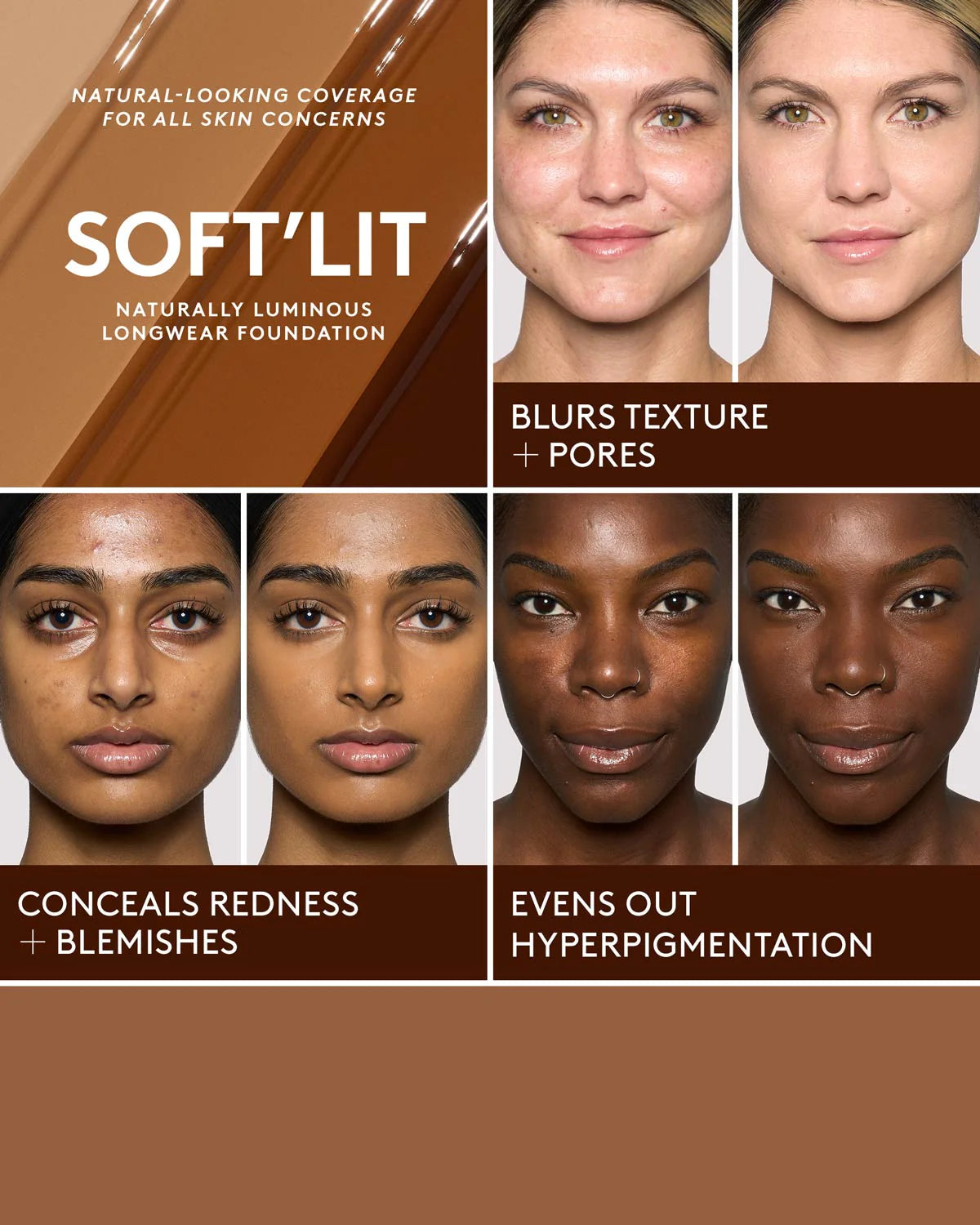 Base de maquillaje de larga duración Soft'lit Naturally Luminous