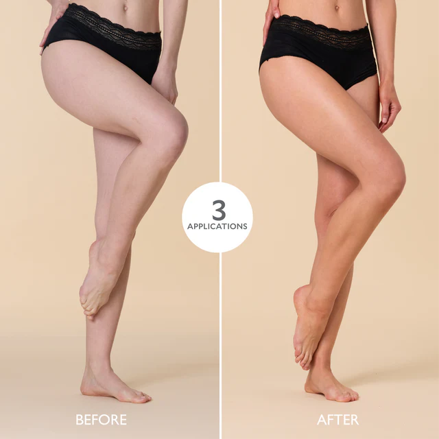 Bronceado gradual con brillo dorado