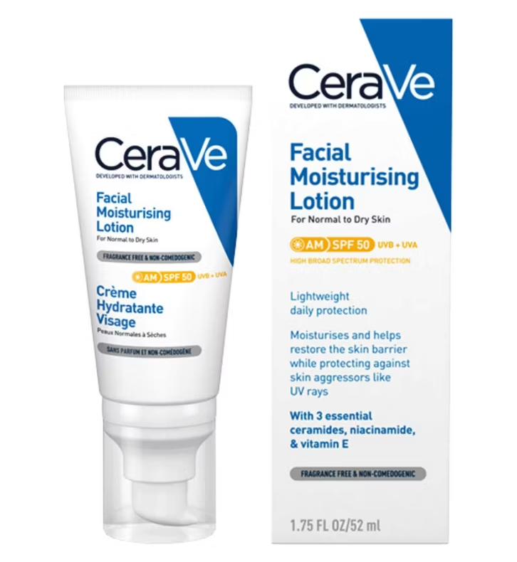 Loción hidratante facial AM FPS 50