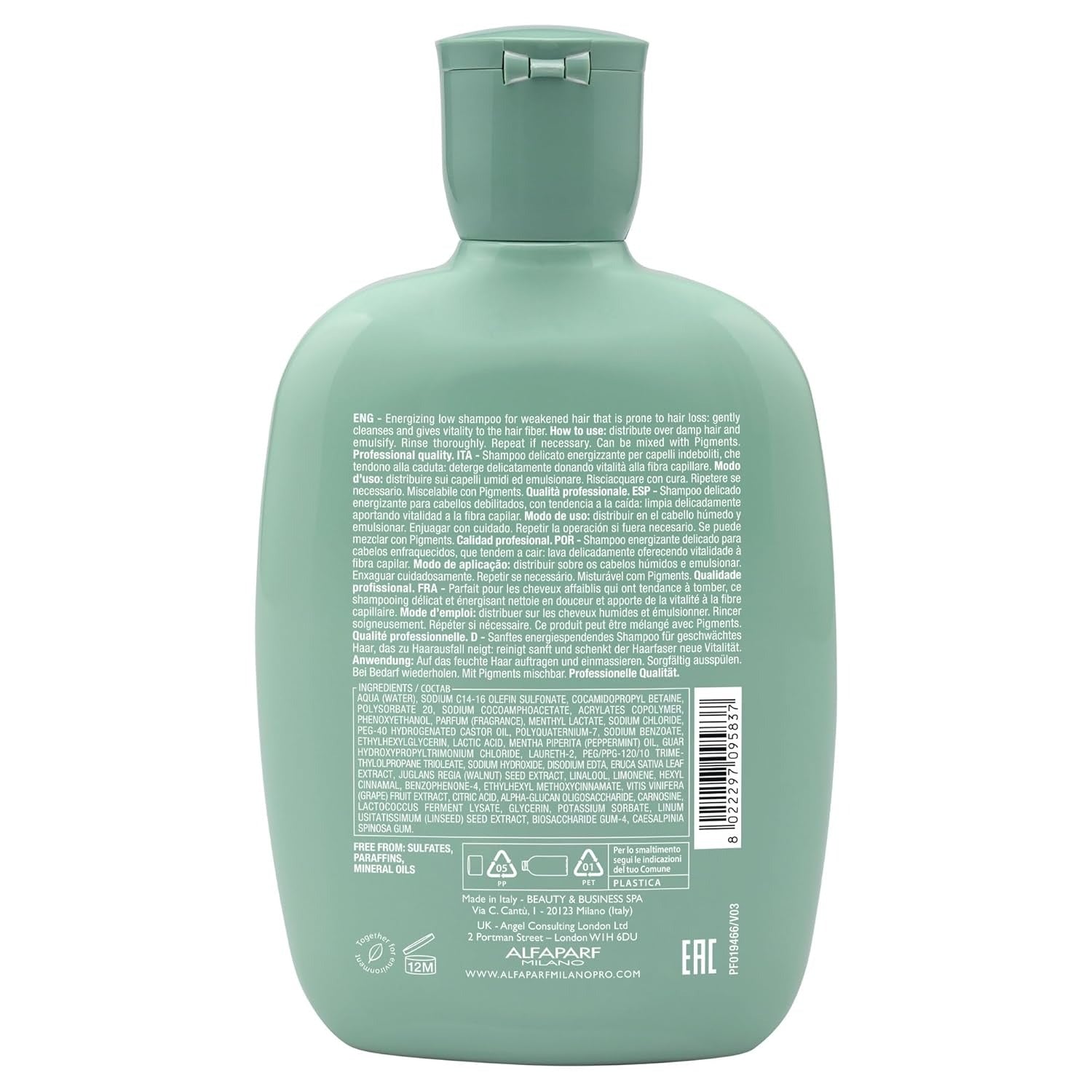Champú purificante anticaspa Alfaparf Semi Di Lino Scalp Rebalance