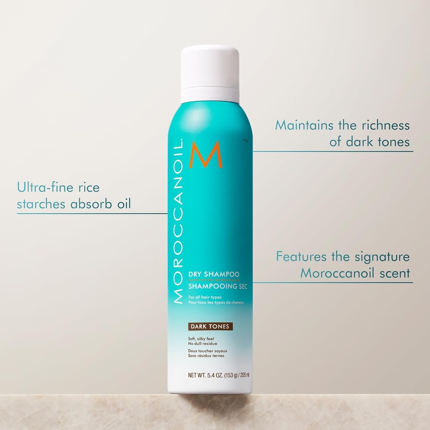 Champú seco Moroccanoil para tonos oscuros