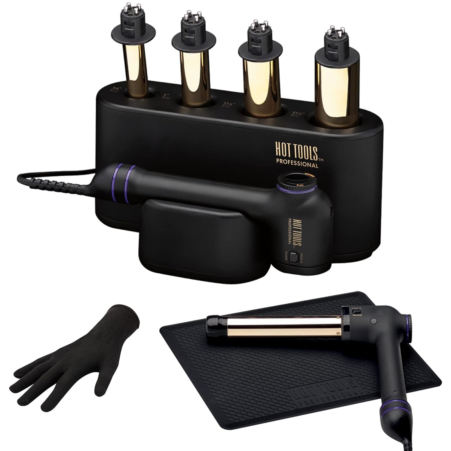 Barra de rizos Hot Tools de oro negro de 25 mm