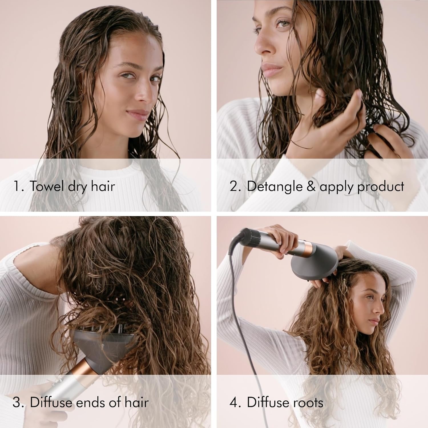 Secador y moldeador multiusos Dyson Airwrap id™ - Liso y ondulado (ciruela jaspe)