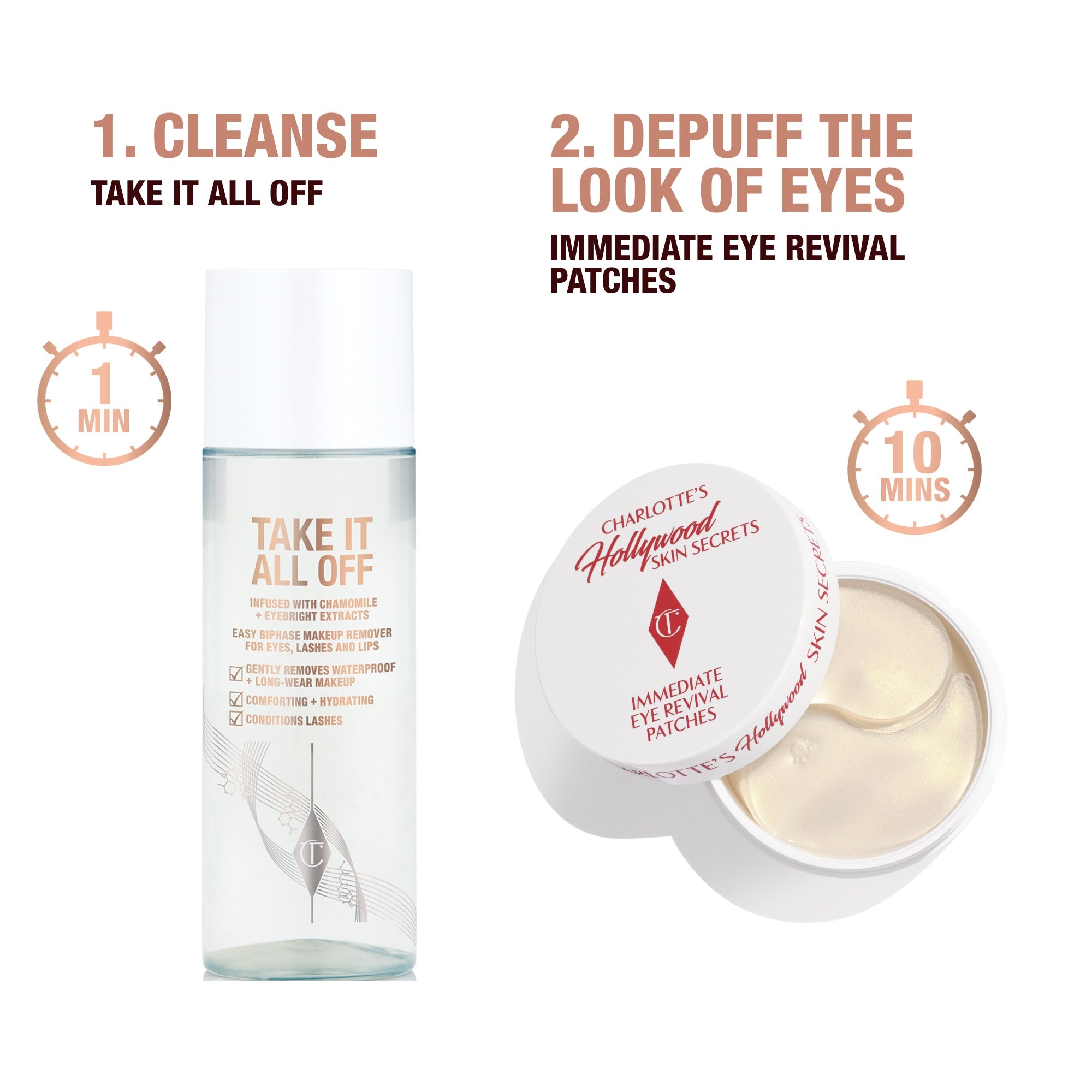 Parches para ojos de revitalización inmediata de Charlotte Tilbury (60 unidades)