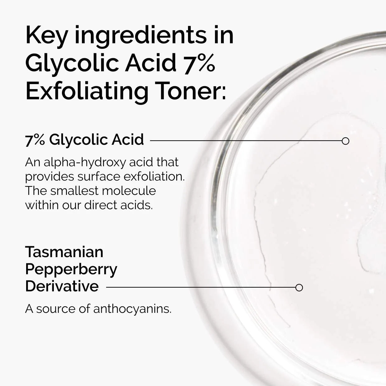 Tónico exfoliante con ácido glicólico al 7%