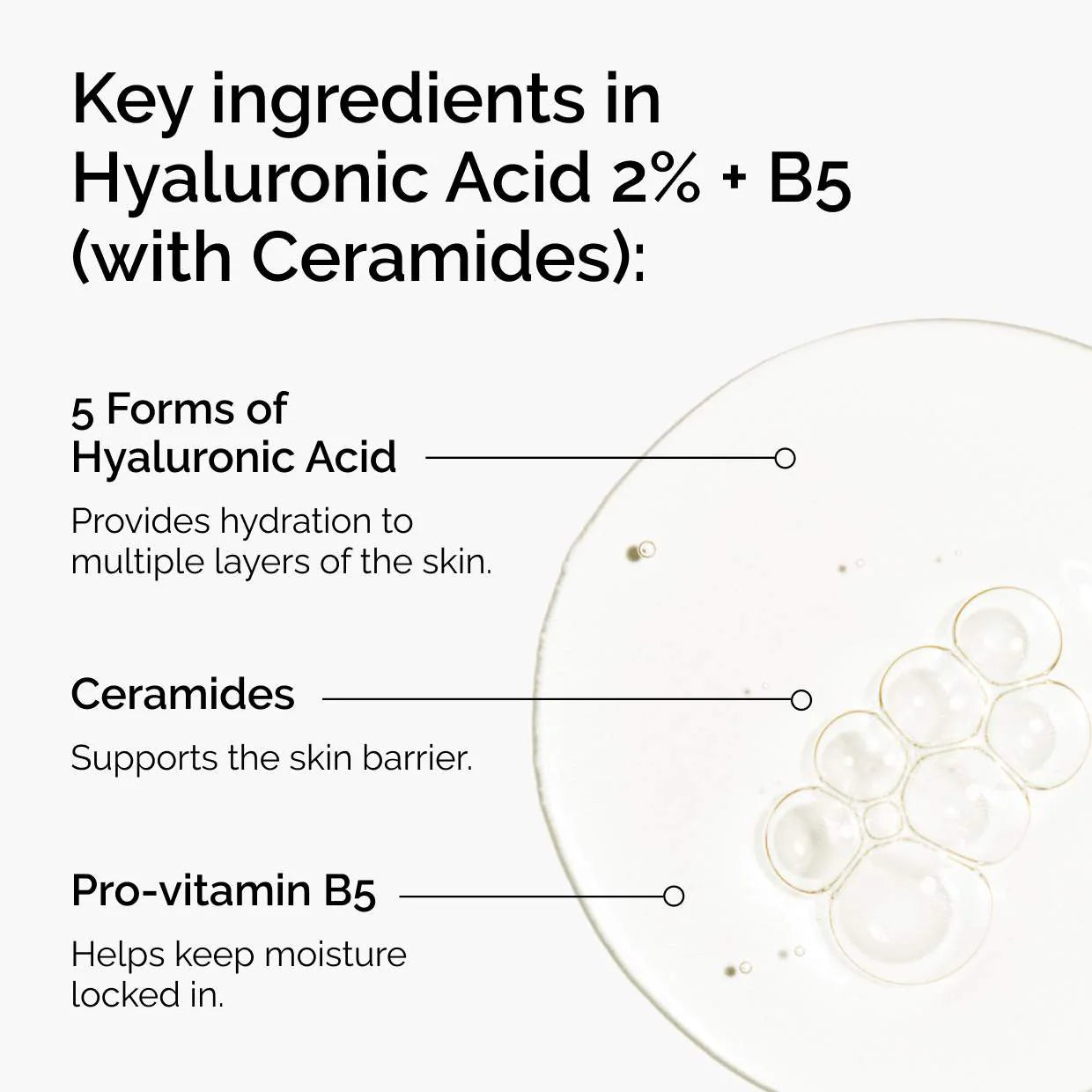 Sérum hidratante con ácido hialurónico al 2% + vitamina B5 y ceramidas