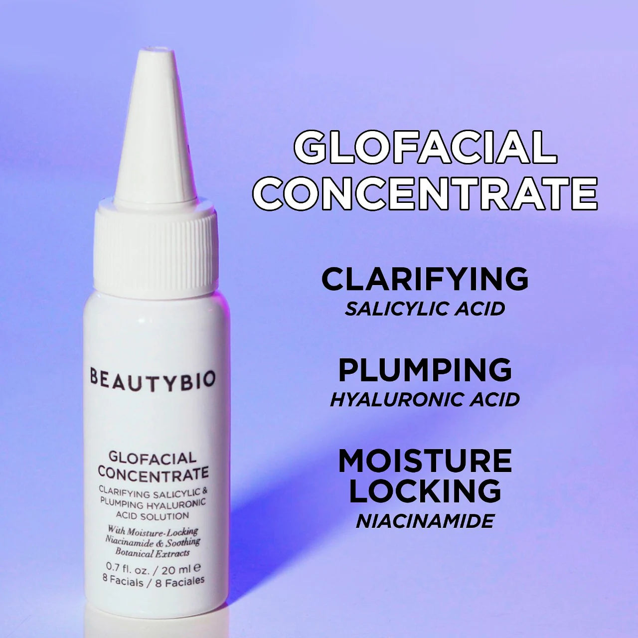 Limpiador de poros GLOfacial Hydro-Infusion + Herramienta clarificadora con LED azul