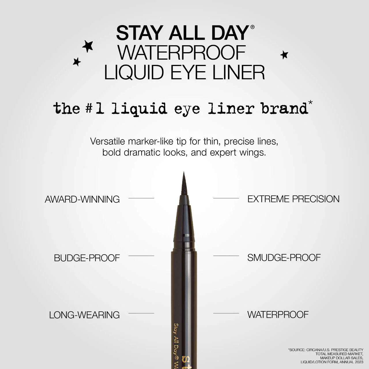 Delineador de ojos líquido resistente al agua Stay All Day®