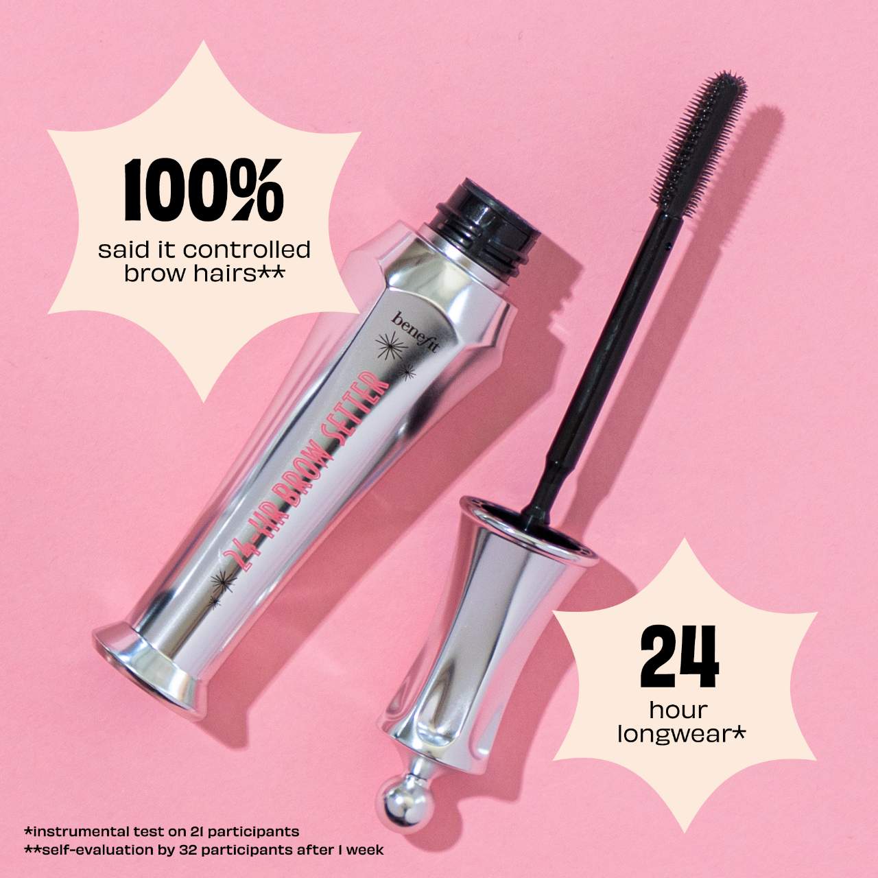 Gel transparente para cejas 24-HR Brow Setter con efecto laminado