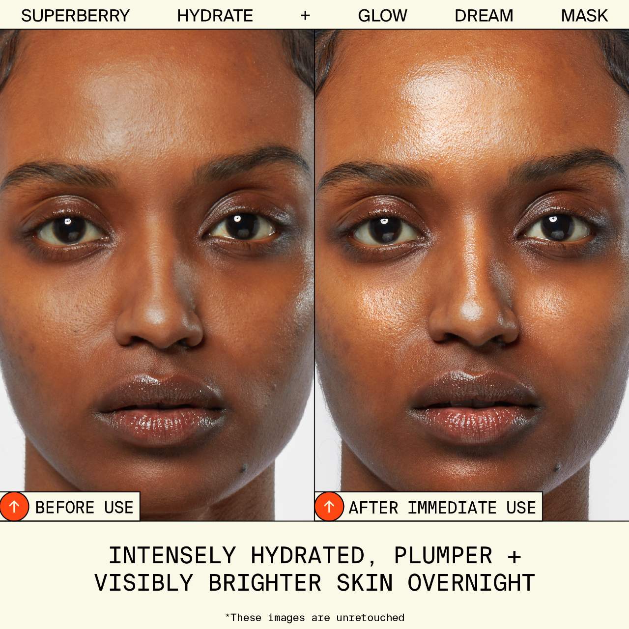 Crema de noche + mascarilla Superberry Hydrate + Glow Dream con vitamina C