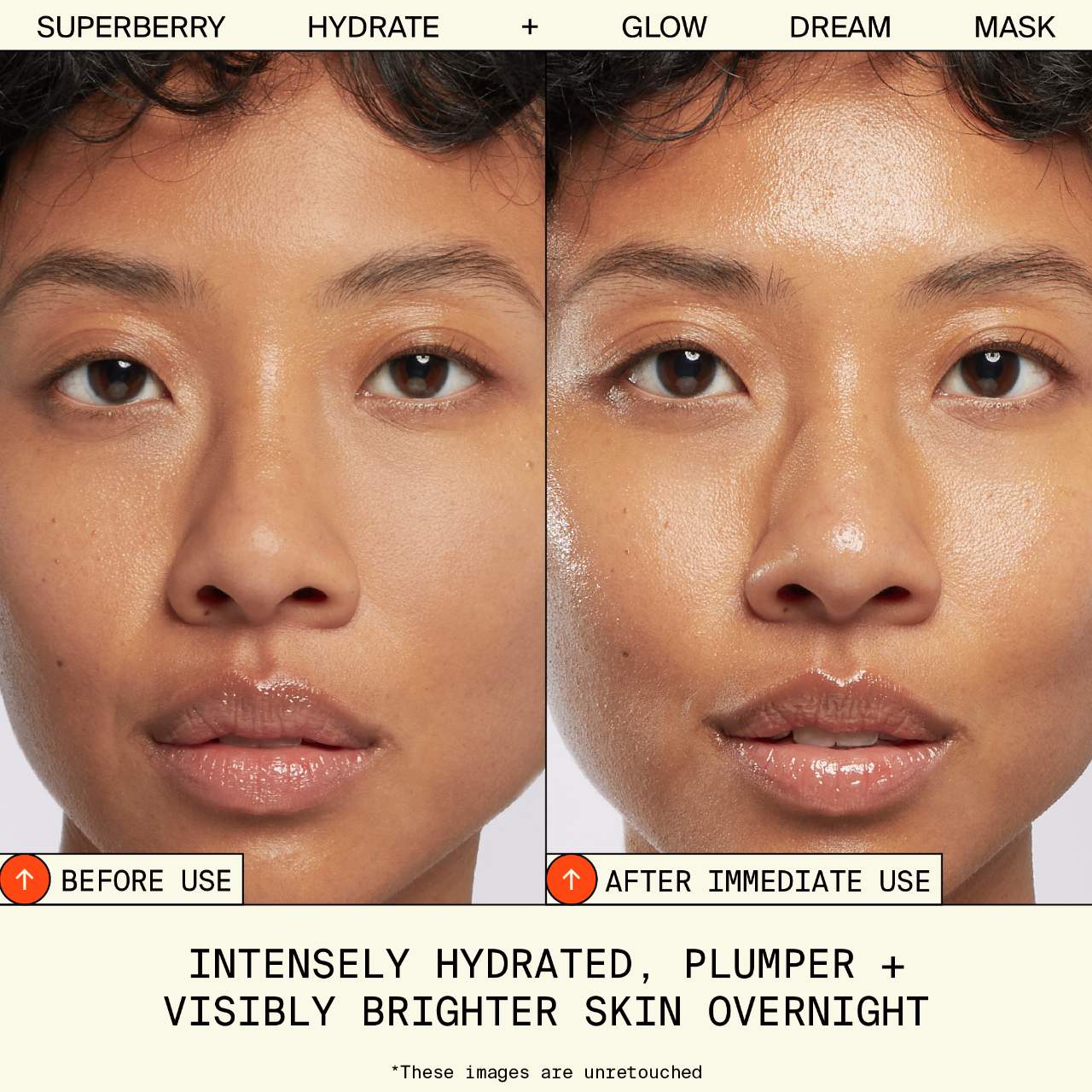 Crema de noche + mascarilla Superberry Hydrate + Glow Dream con vitamina C