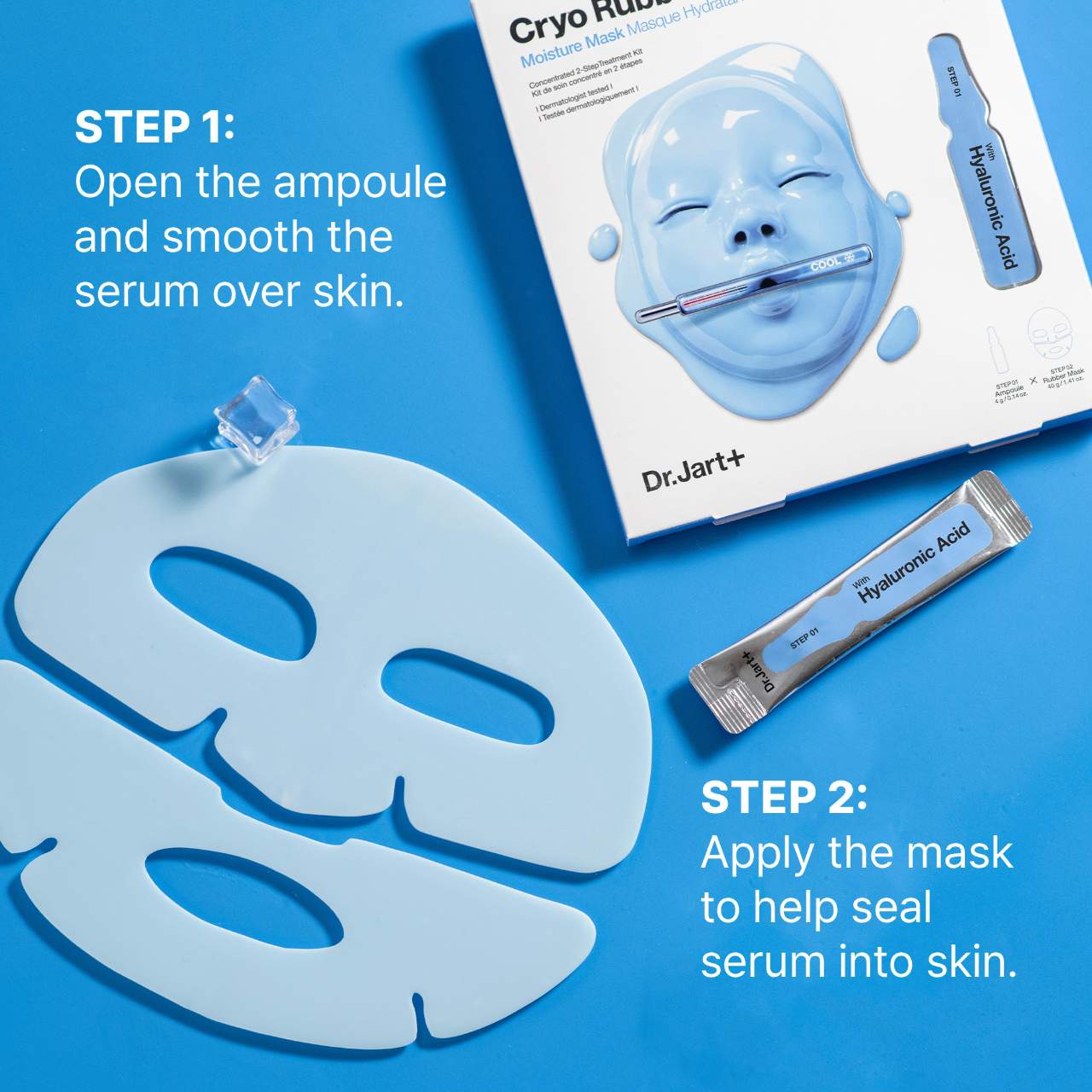 Mascarilla facial Cryo Rubber™ con ácido hialurónico