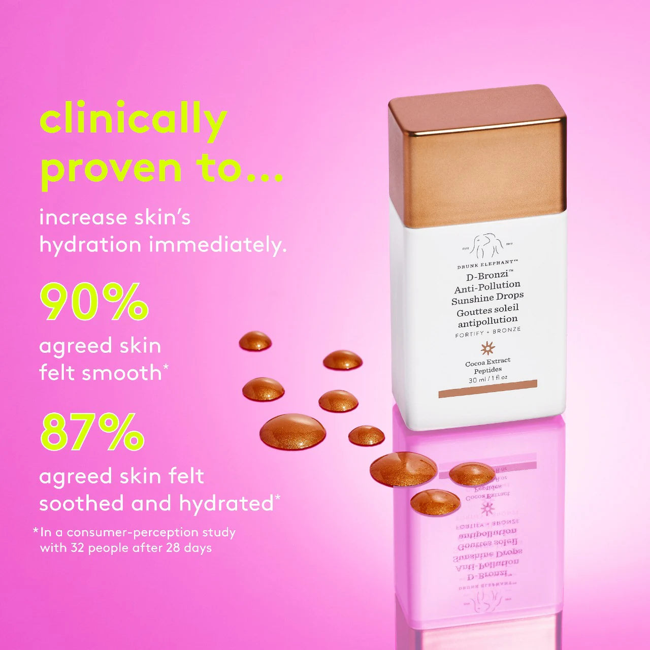 Gotas bronceadoras D-Bronzi™ con péptidos