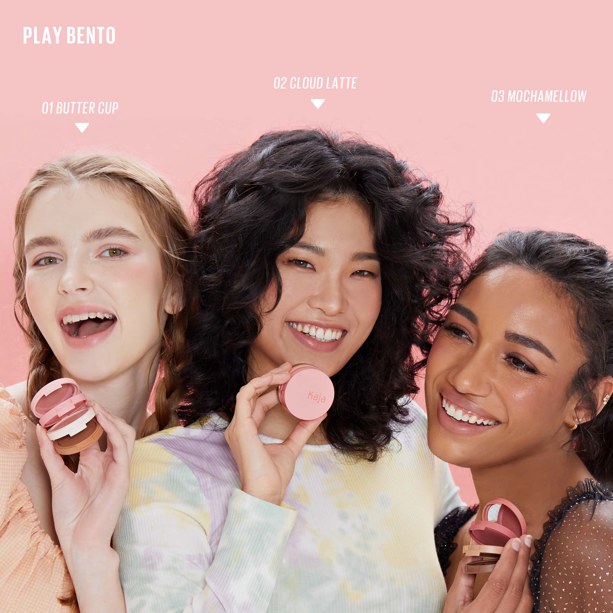 Trío esculpidor Face Bento: bronceador en crema, rubor en polvo e iluminador
