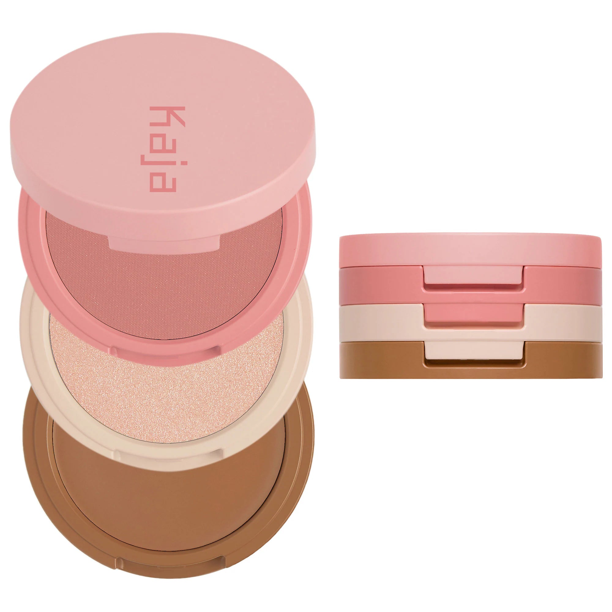Trío esculpidor Face Bento: bronceador en crema, rubor en polvo e iluminador