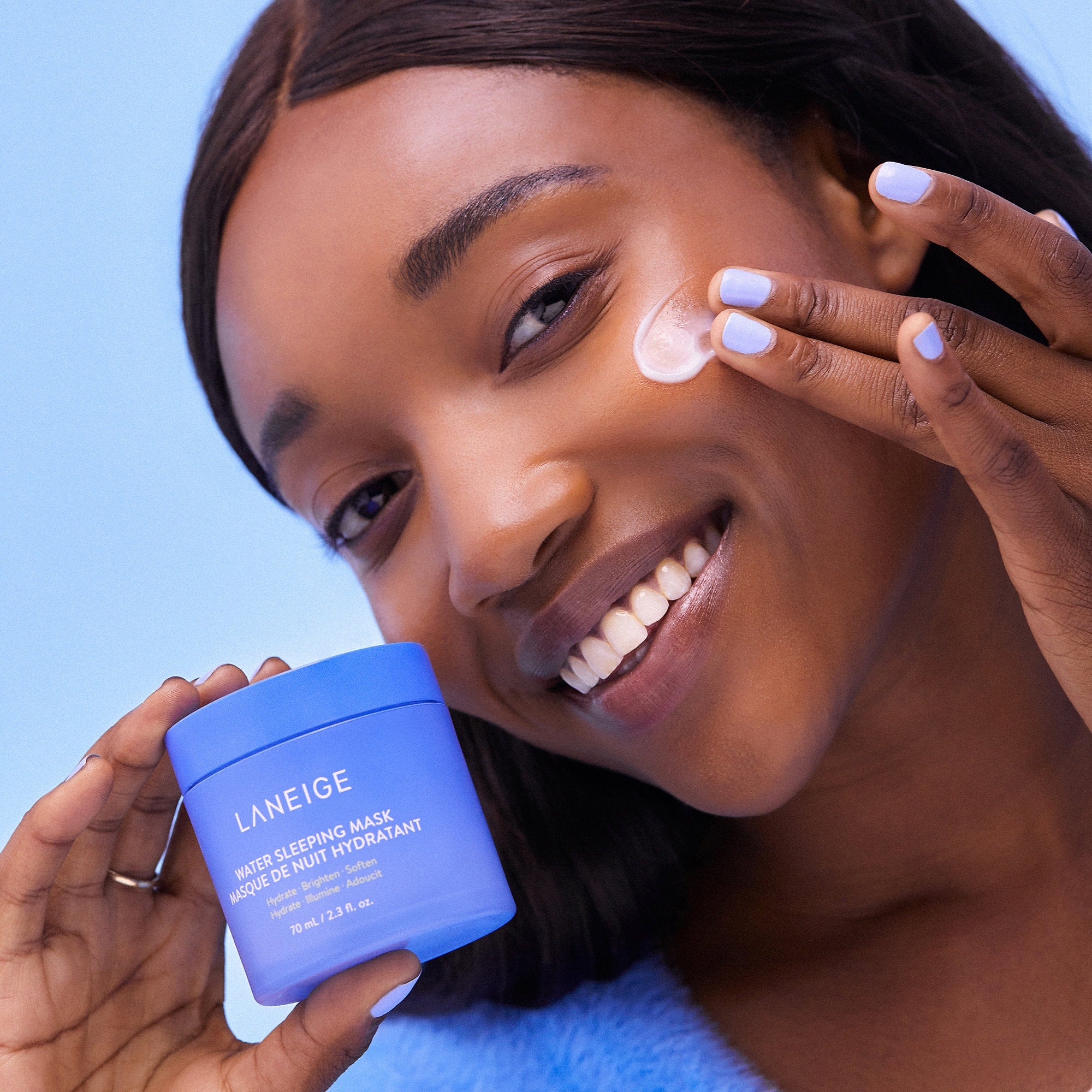 Mascarilla de agua para dormir con niacinamida y escualano