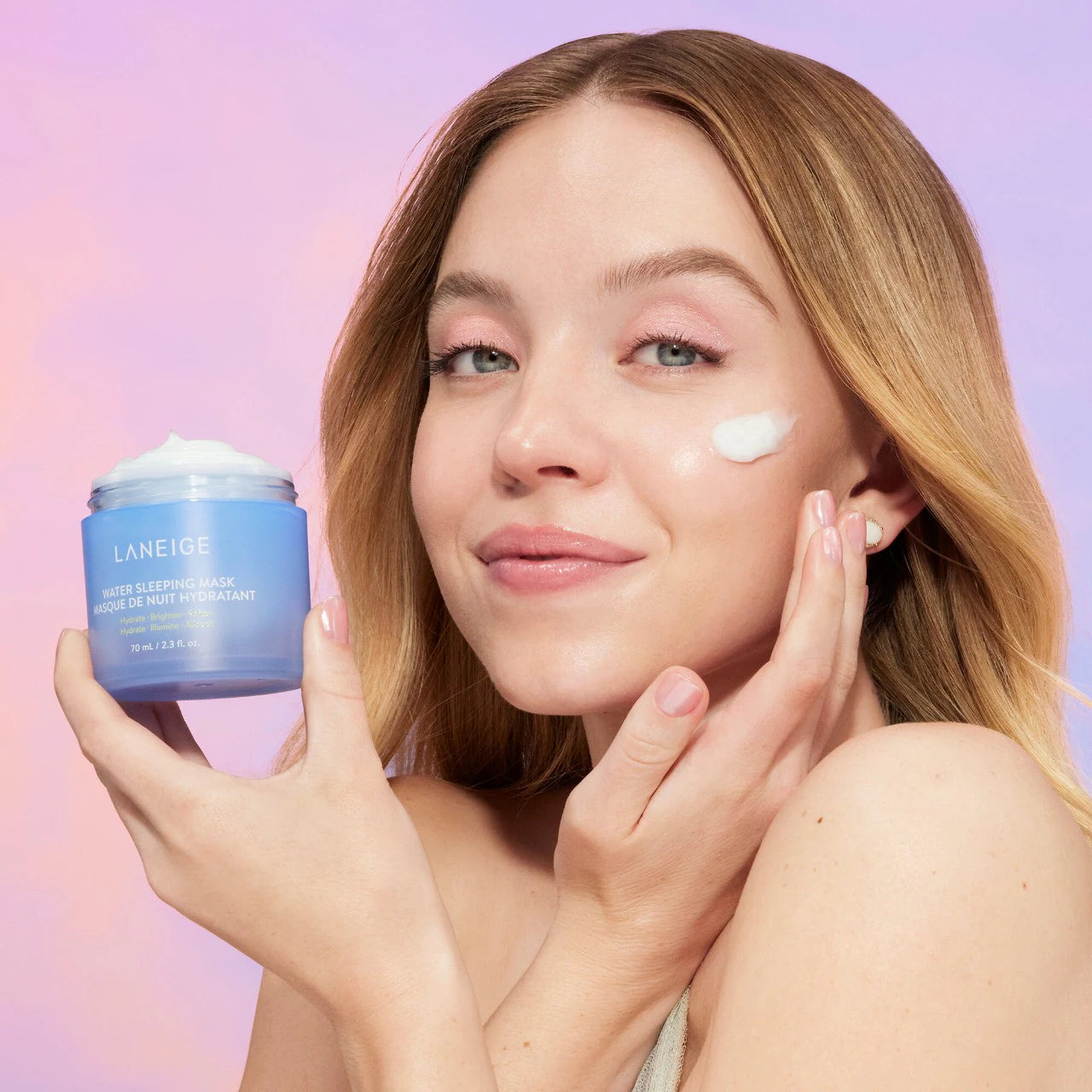 Mascarilla de agua para dormir con niacinamida y escualano