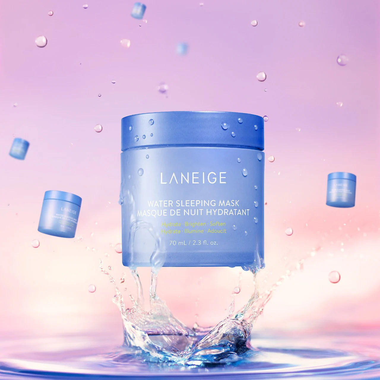 Mascarilla de agua para dormir con niacinamida y escualano