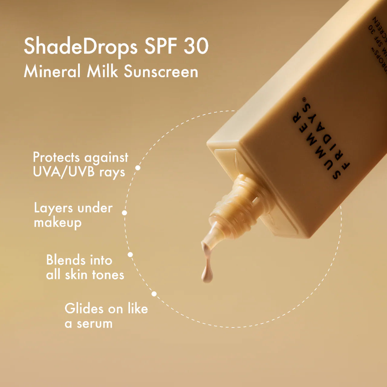Protector solar con leche mineral ShadeDrops FPS 30