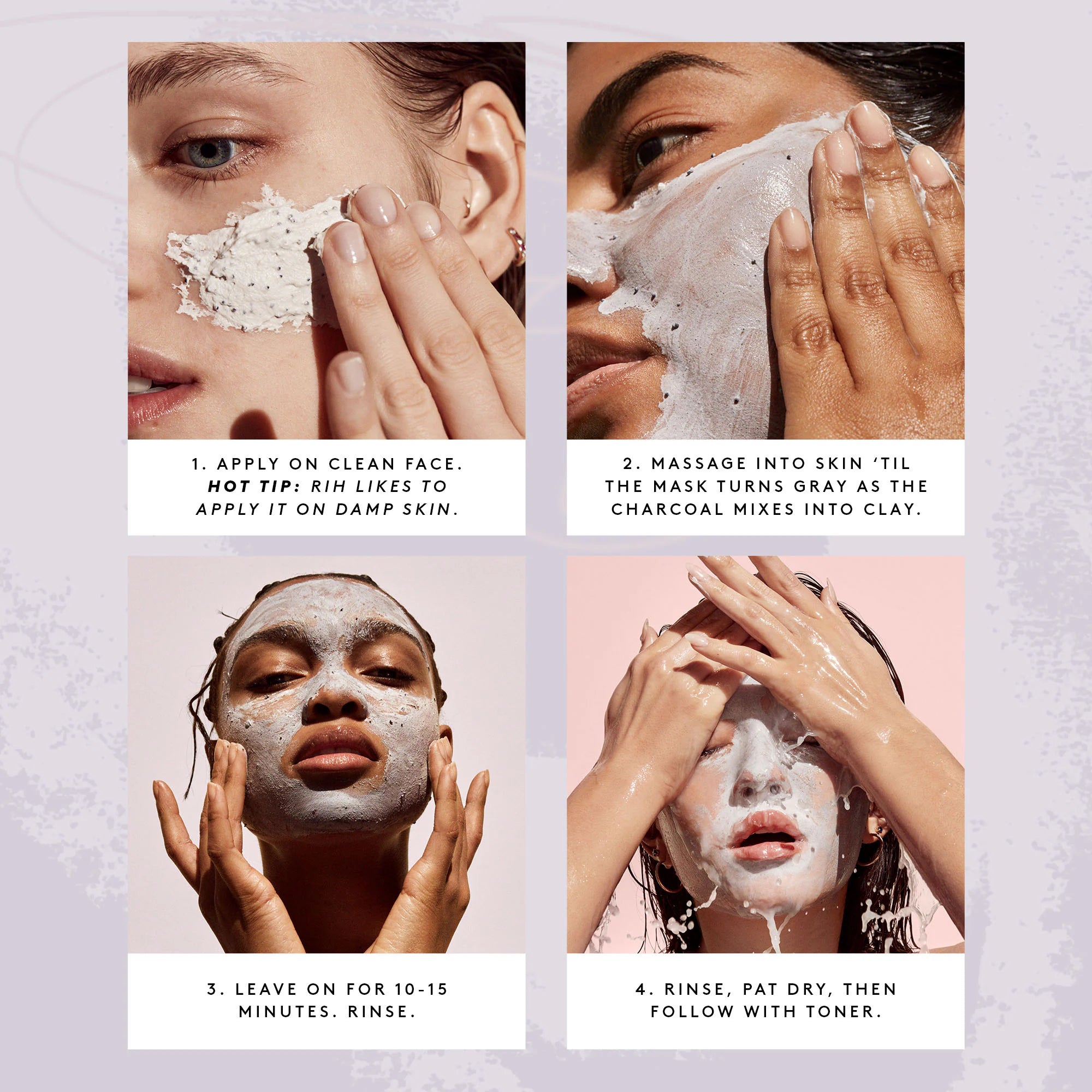 Mascarilla facial desintoxicante de poros con arcilla batida Cookies N Clean, ácido salicílico y carbón vegetal