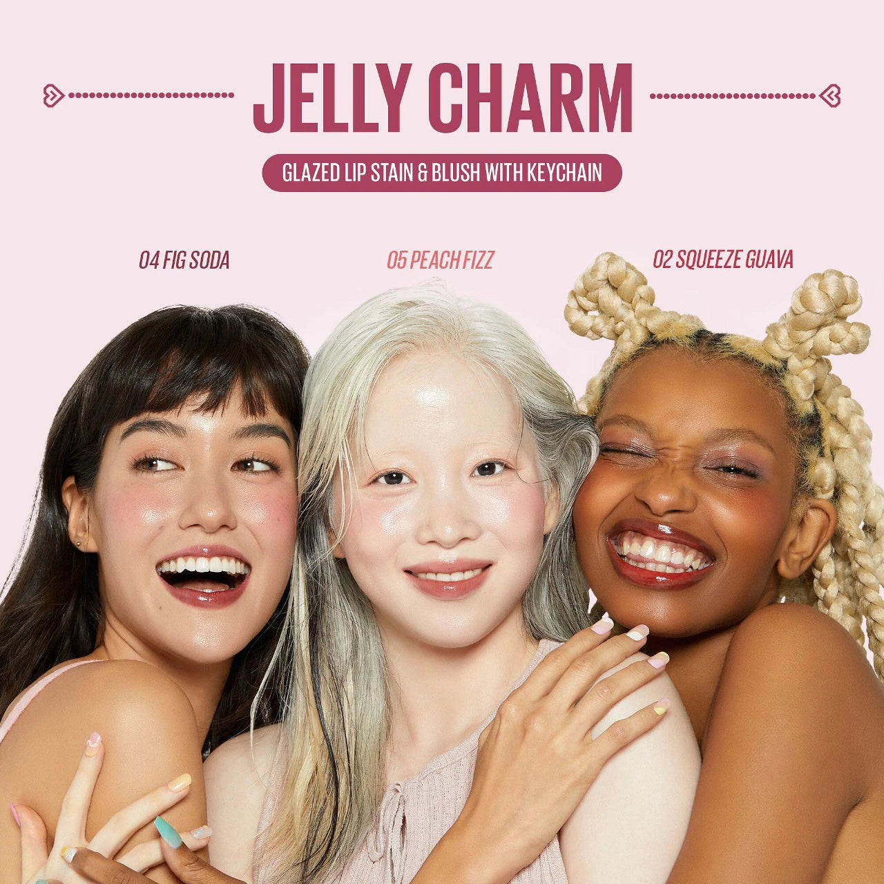 Tinte labial y rubor Jelly Charm Glazed con llavero