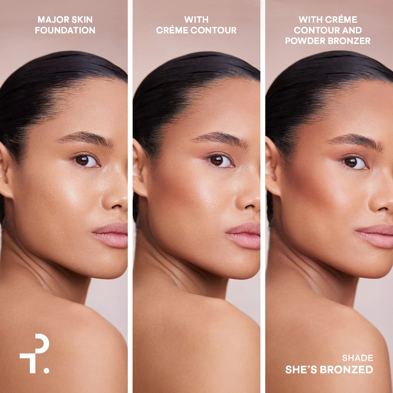 Dúo de crema contorno y bronceador en polvo Major Sculpt
