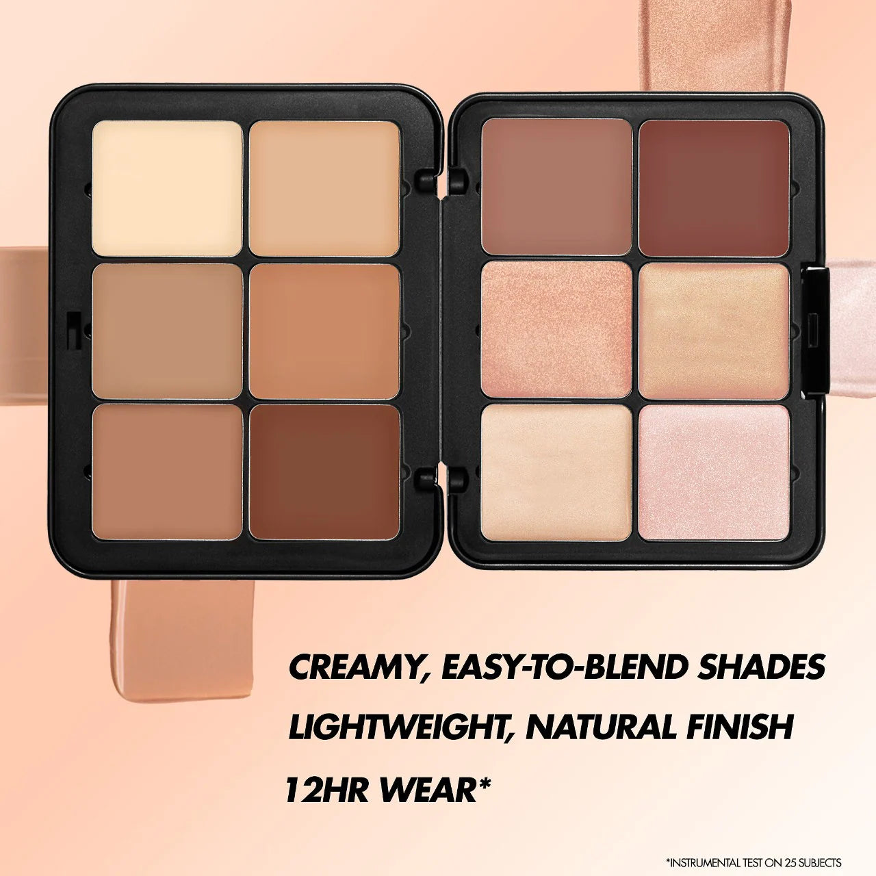 Paleta esculpidora de contorno e iluminación HD Skin Cream