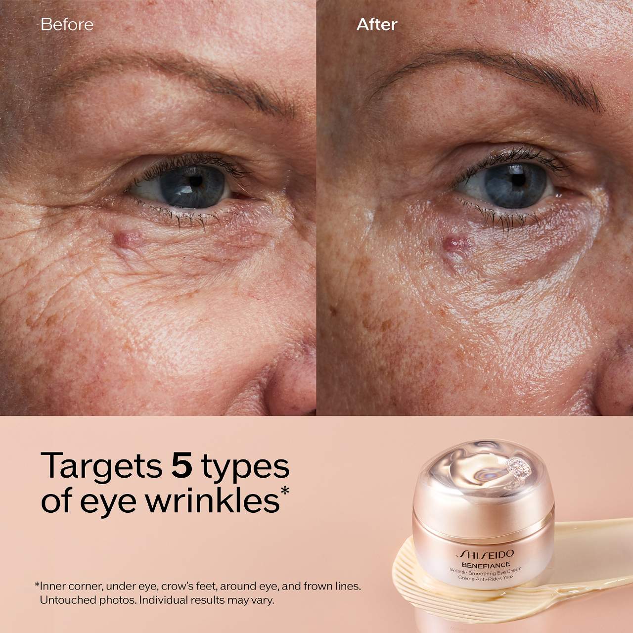 Crema para ojos suavizante de arrugas Benefiance