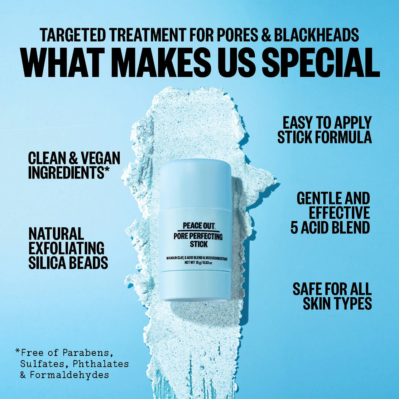Exfoliante en barra multiusos AHA para poros y puntos negros