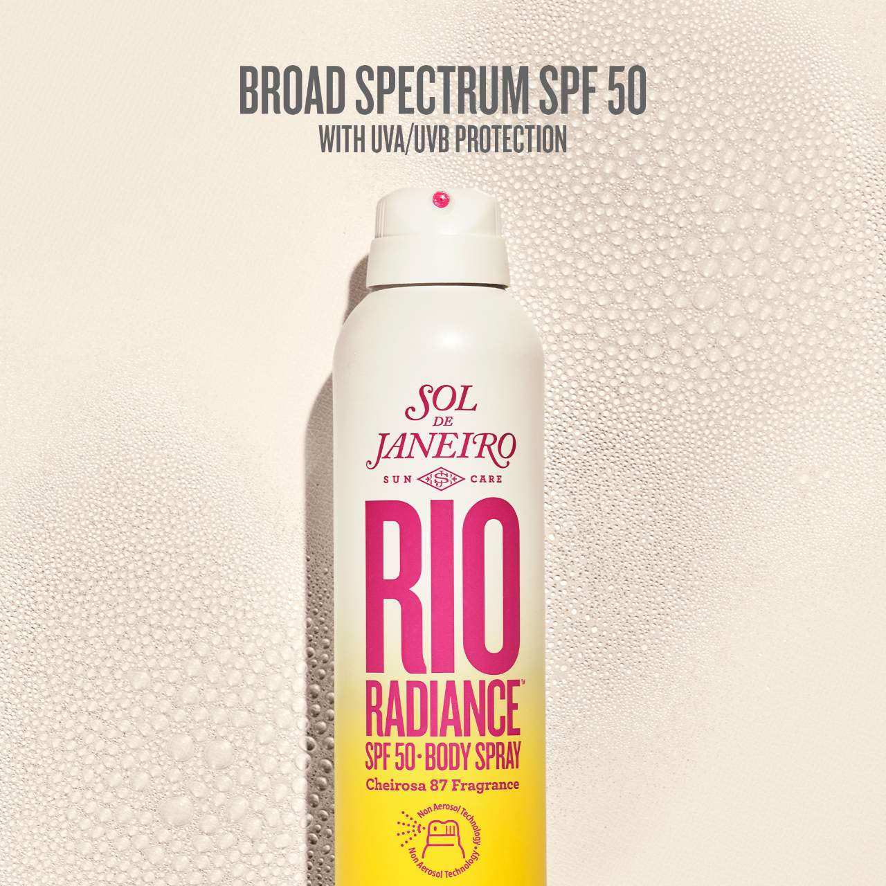 Protector solar corporal en aerosol Rio Radiance™ FPS 50 con niacinamida