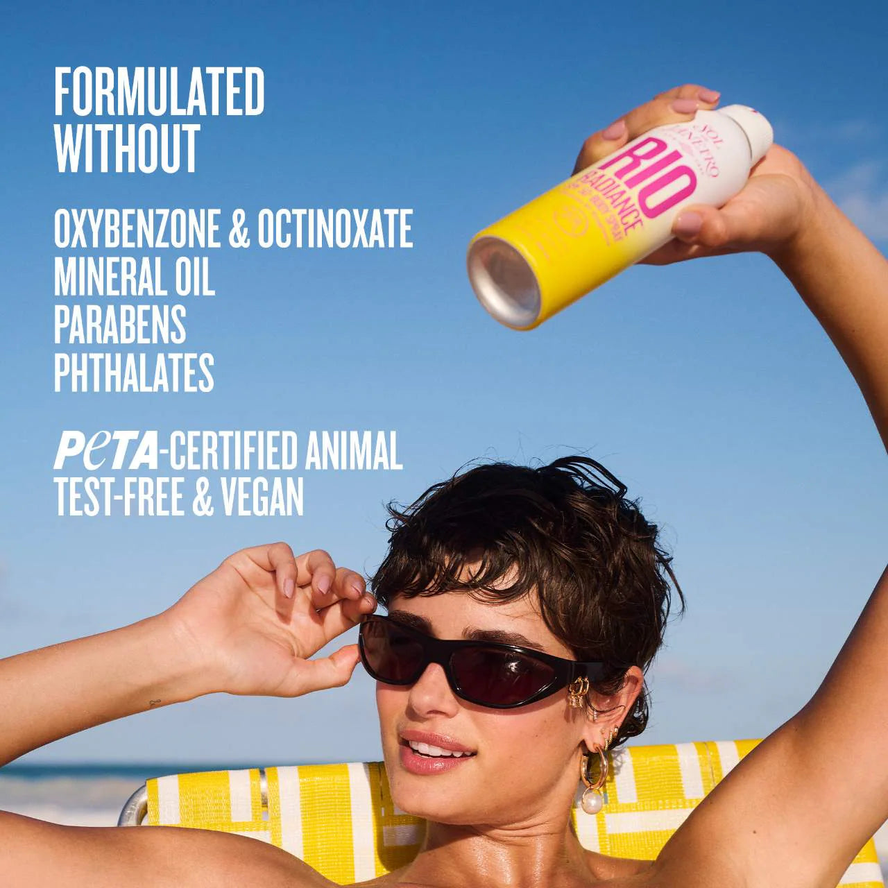 Protector solar corporal en aerosol Rio Radiance™ FPS 50 con niacinamida