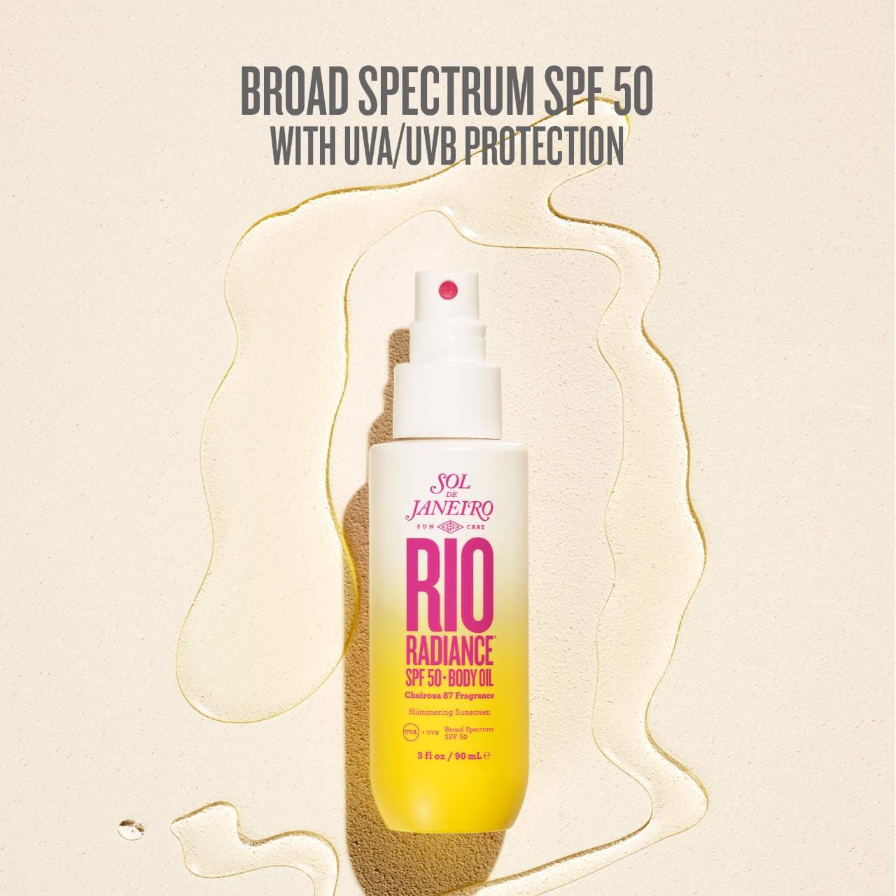 Protector solar con aceite corporal brillante Rio Radiance™ FPS 50