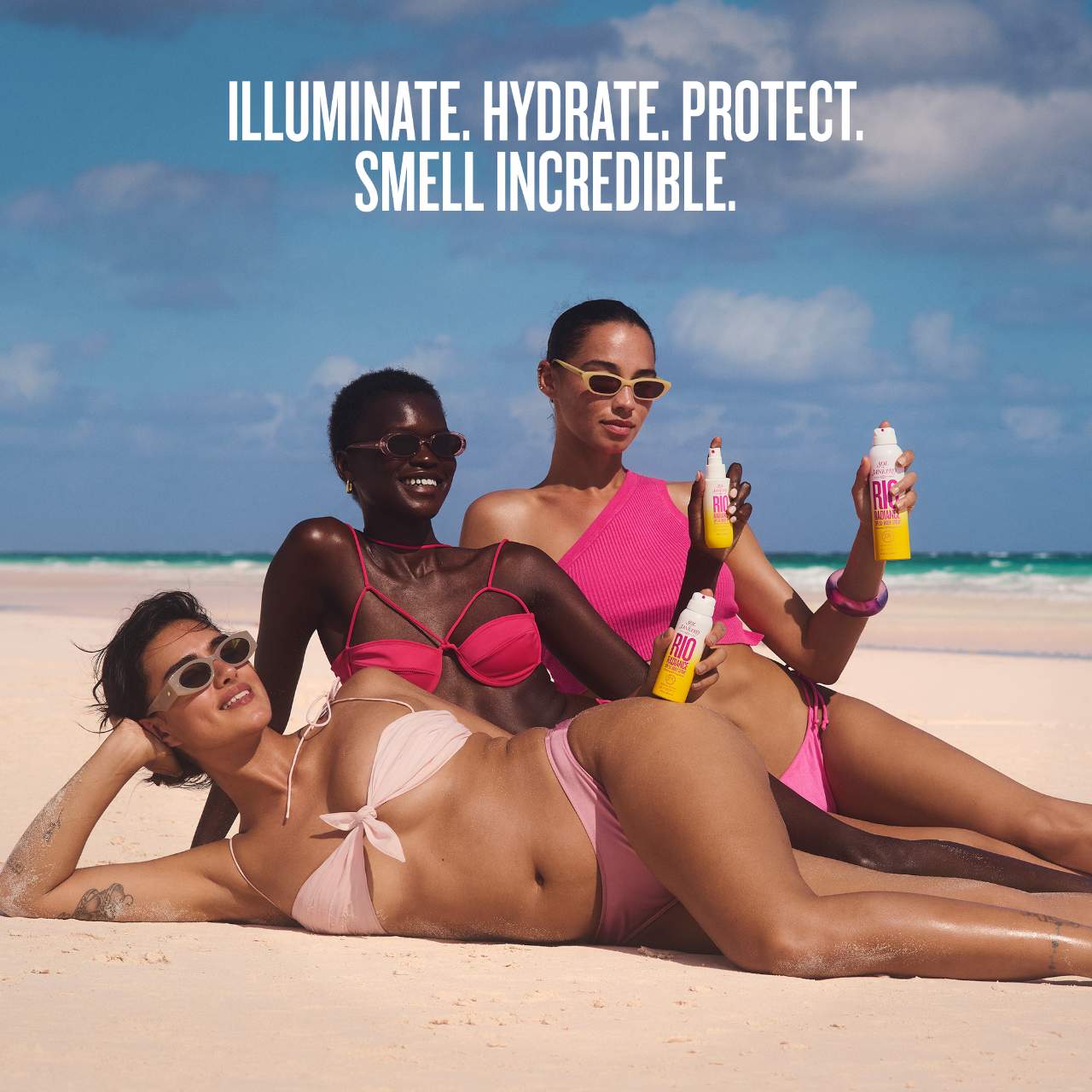 Protector solar con aceite corporal brillante Rio Radiance™ FPS 50