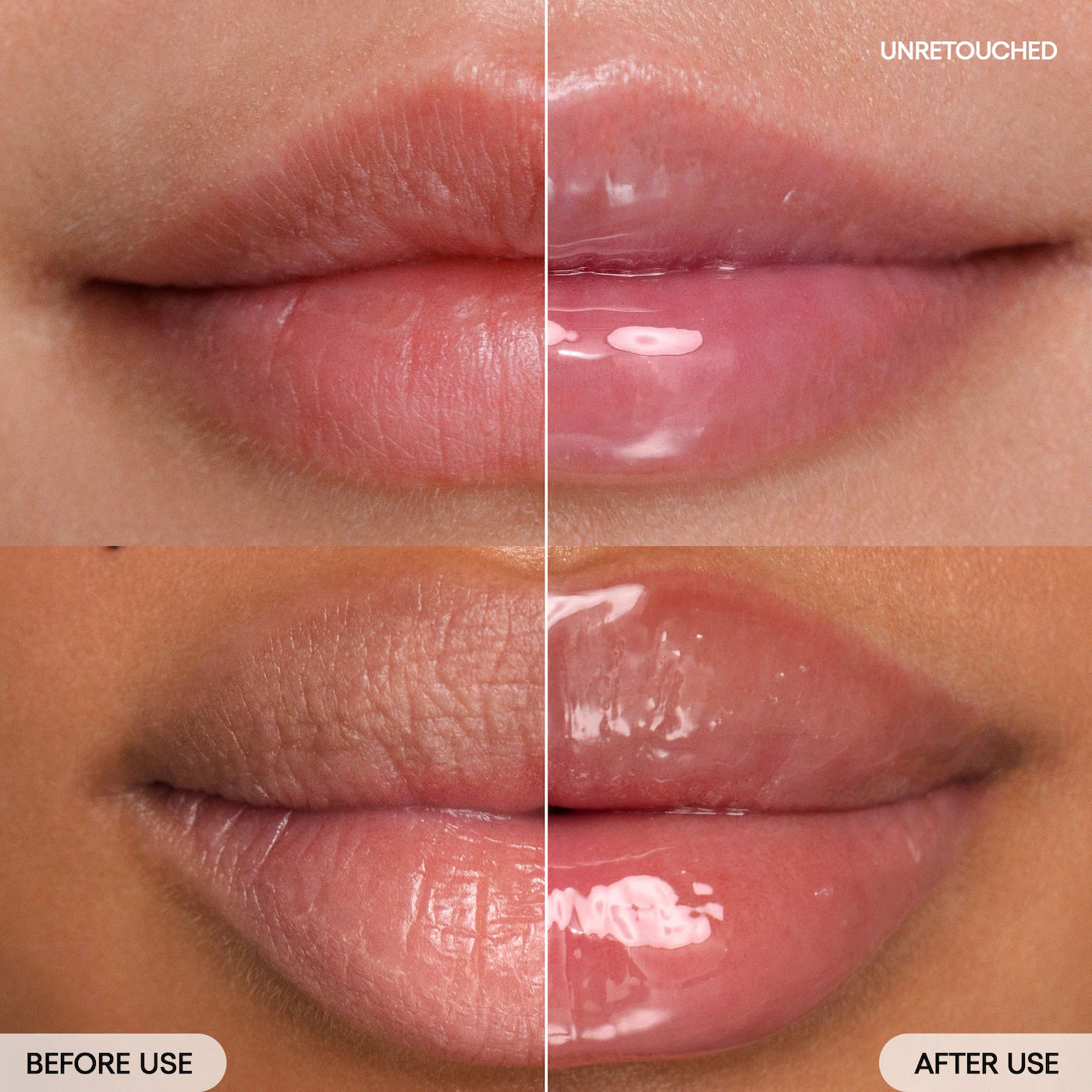 Bálsamo hidratante ligero Lip Glowy con manteca de karité