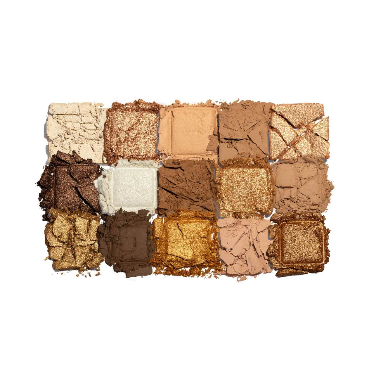 Paleta de sombras de ojos doradas