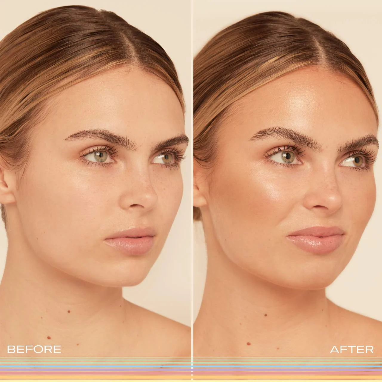 Bronceador líquido luminoso Sundrip con ácido hialurónico y péptidos