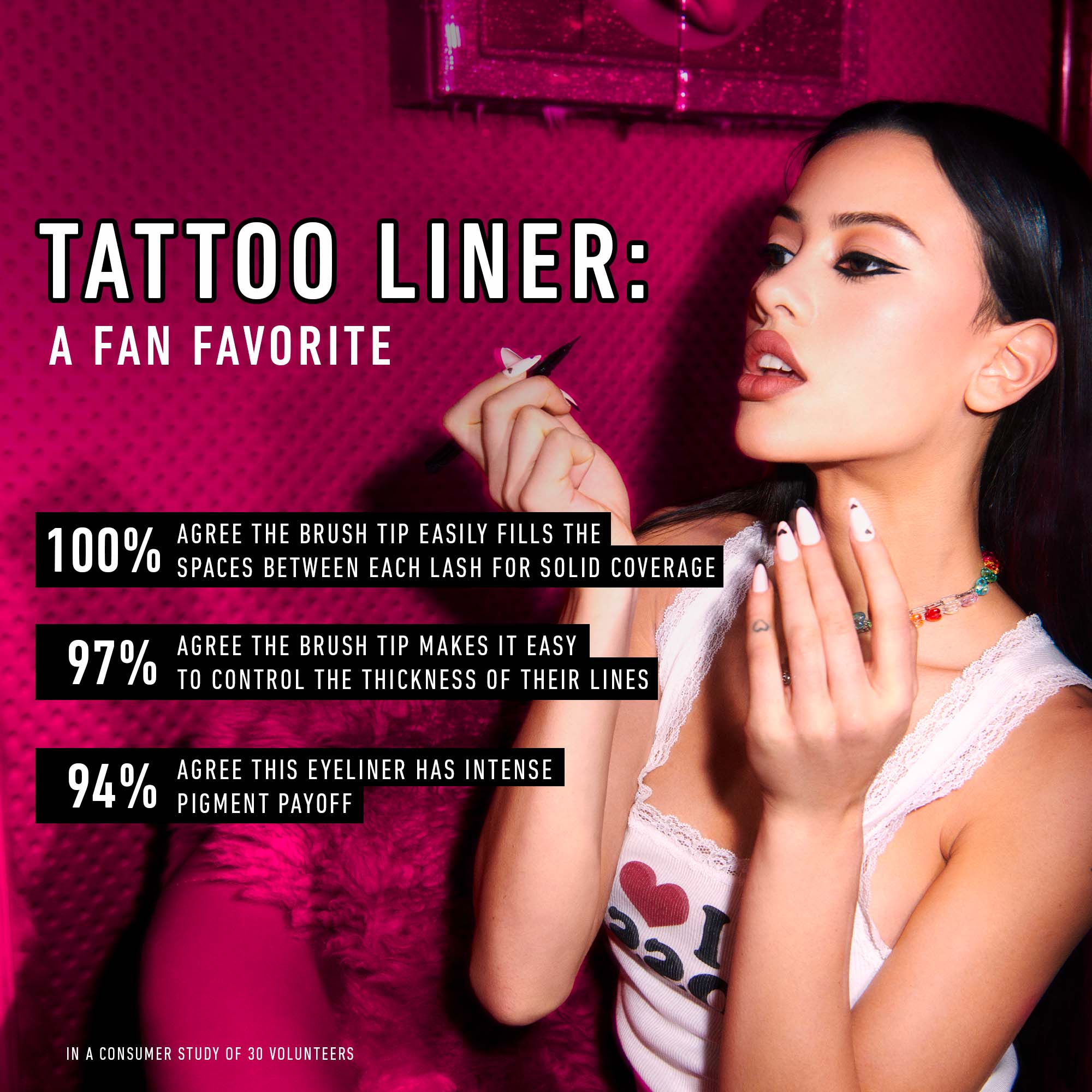 Delineador de ojos líquido impermeable vegano Tattoo Liner