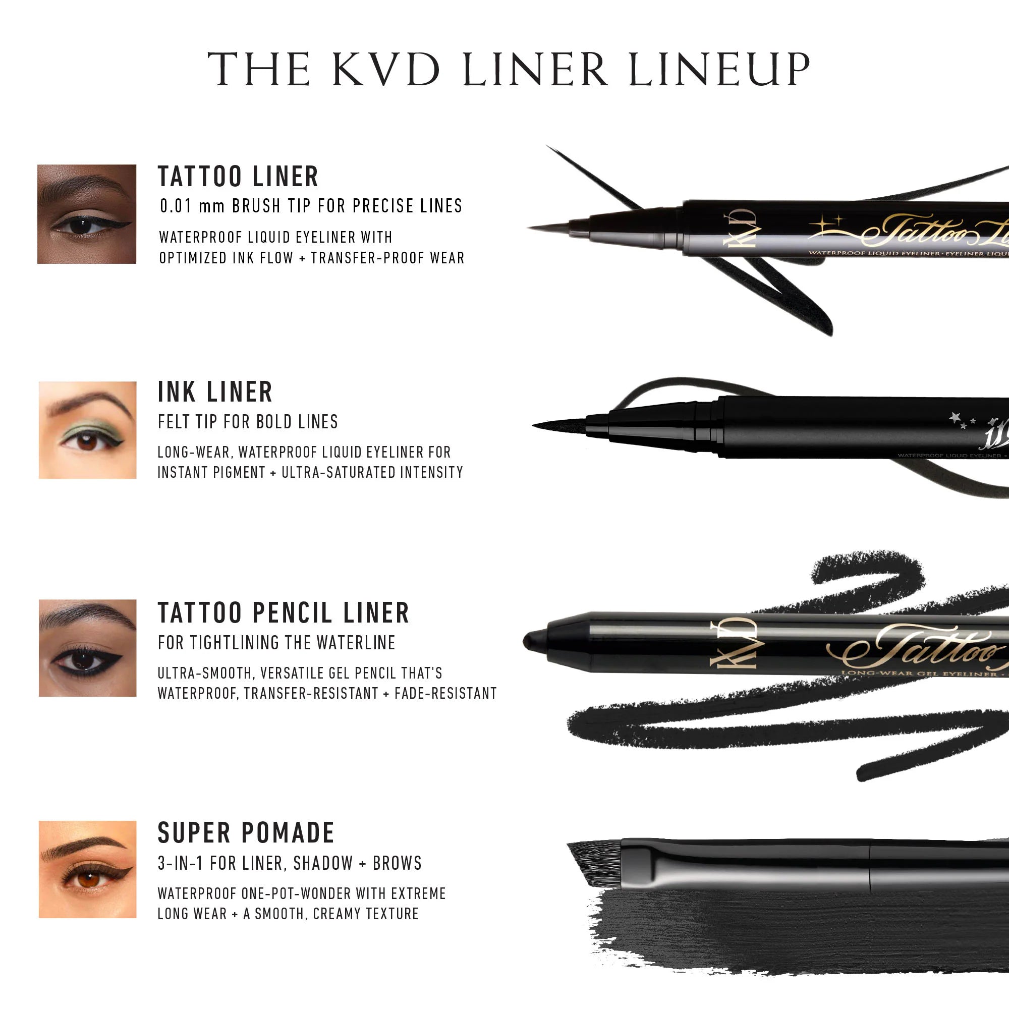 Delineador de ojos líquido impermeable vegano Tattoo Liner