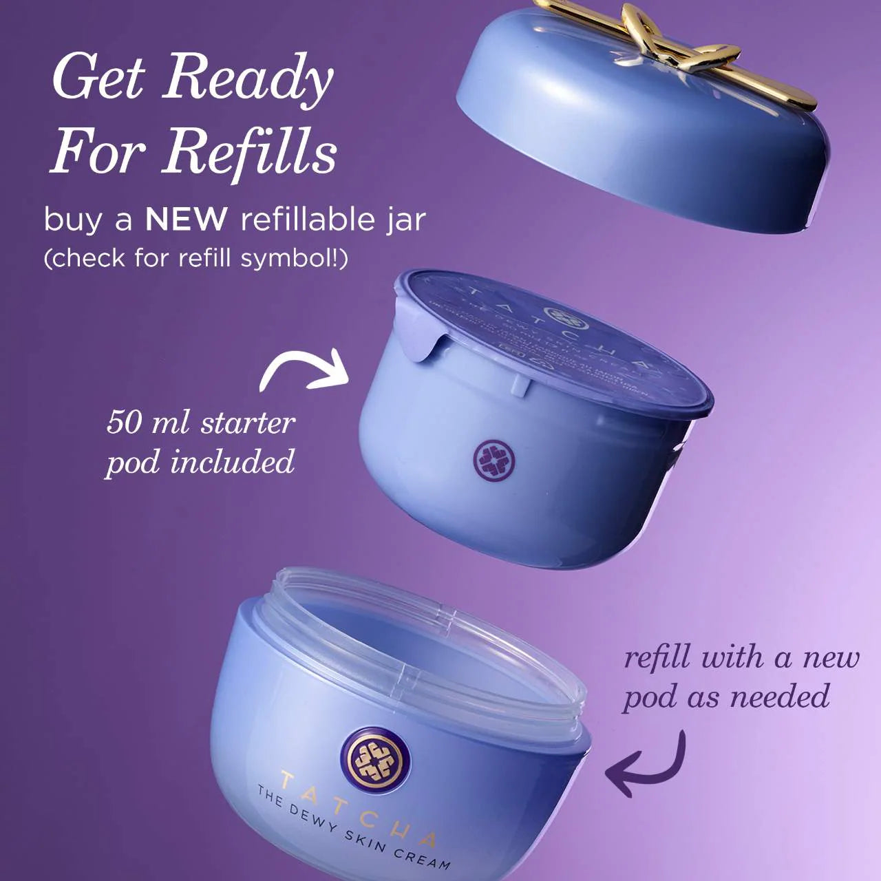 Crema hidratante rellenable The Dewy Skin Cream, rellenadora y voluminizadora
