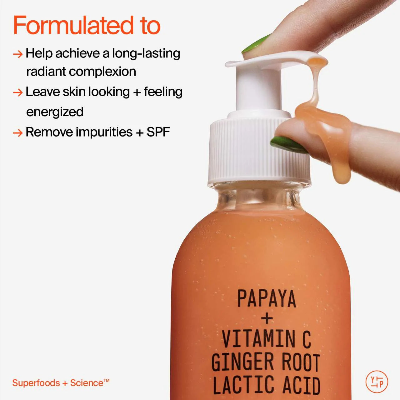 Limpiador exfoliante suave Superfruit con vitamina C y papaya