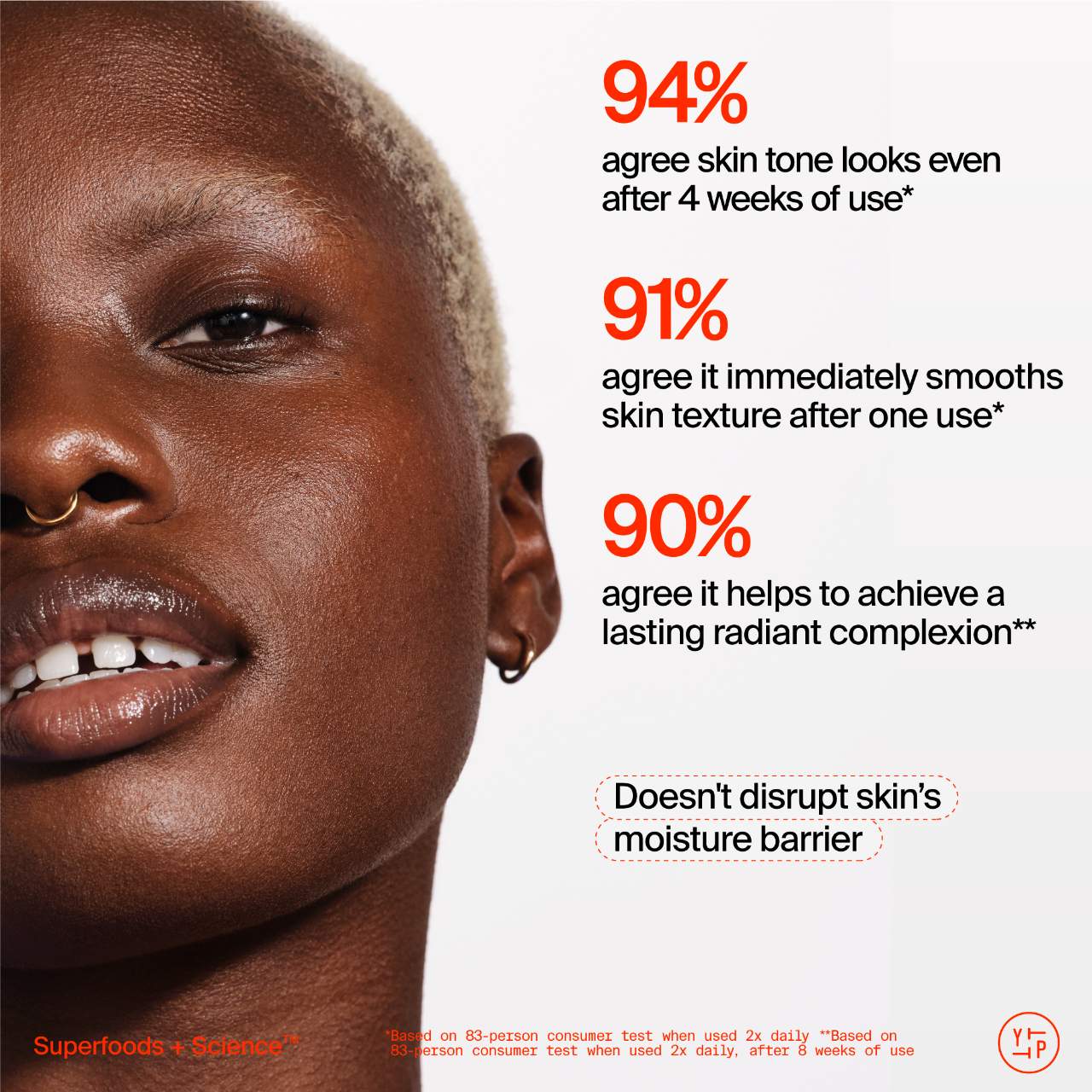 Limpiador exfoliante suave Superfruit con vitamina C y papaya