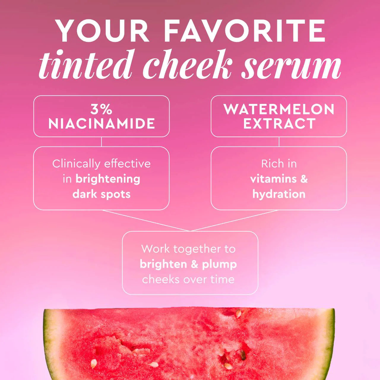 Watermelon Glow Niacinamide Dewy Flush - Suero iluminador rubor