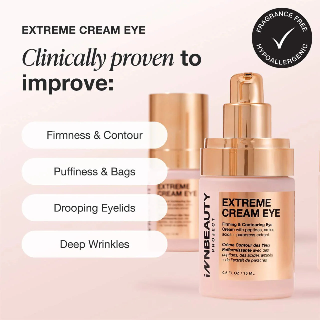 Crema para ojos rellenable reafirmante y contorno de ojos Extreme Cream