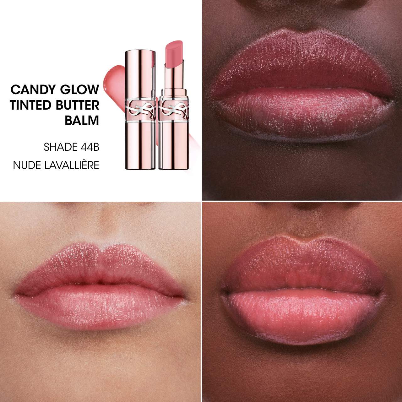 Set de regalo de brillo labial en barra y bálsamo labial con color de YSL