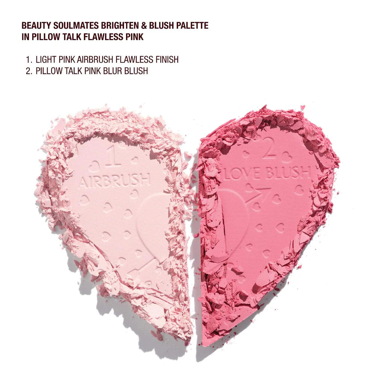 Paleta de polvos iluminadores y rubores Airbrush Flawless Finish de Pillow Talk Beauty Soulmates