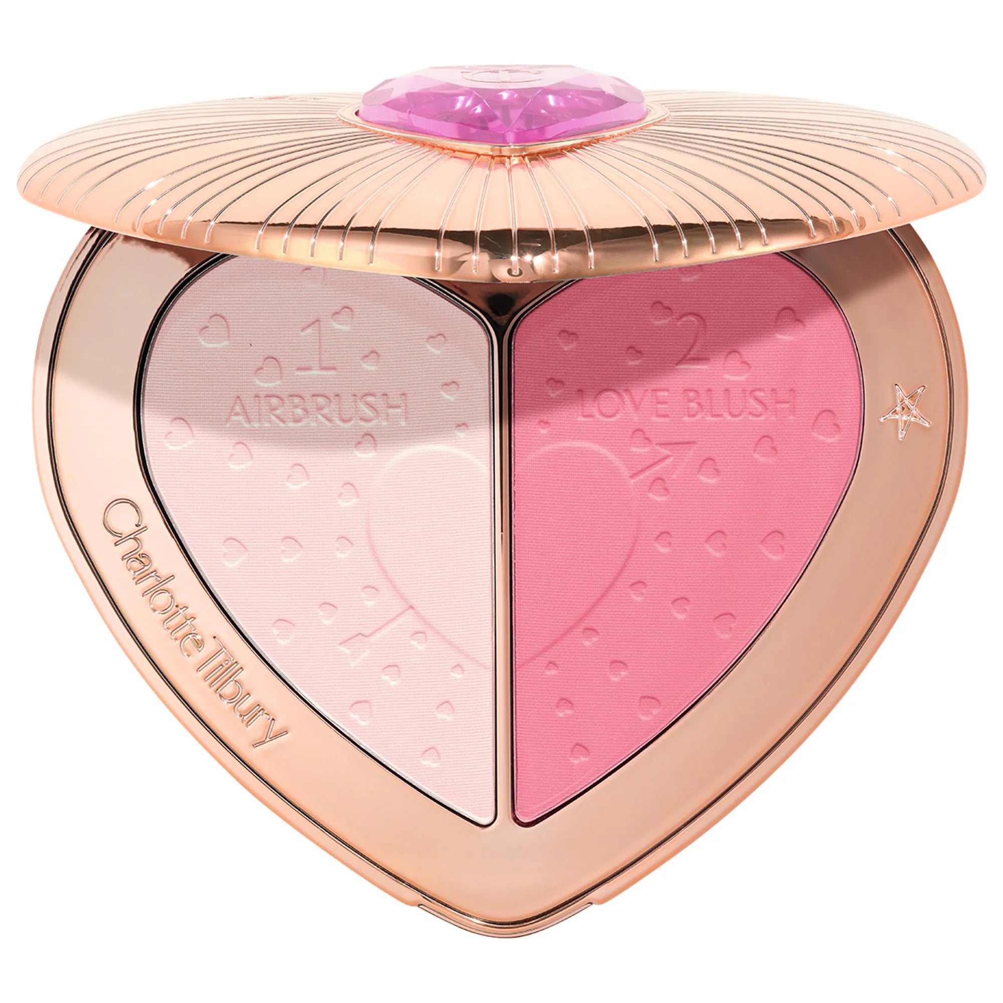 Paleta de polvos iluminadores y rubores Airbrush Flawless Finish de Pillow Talk Beauty Soulmates