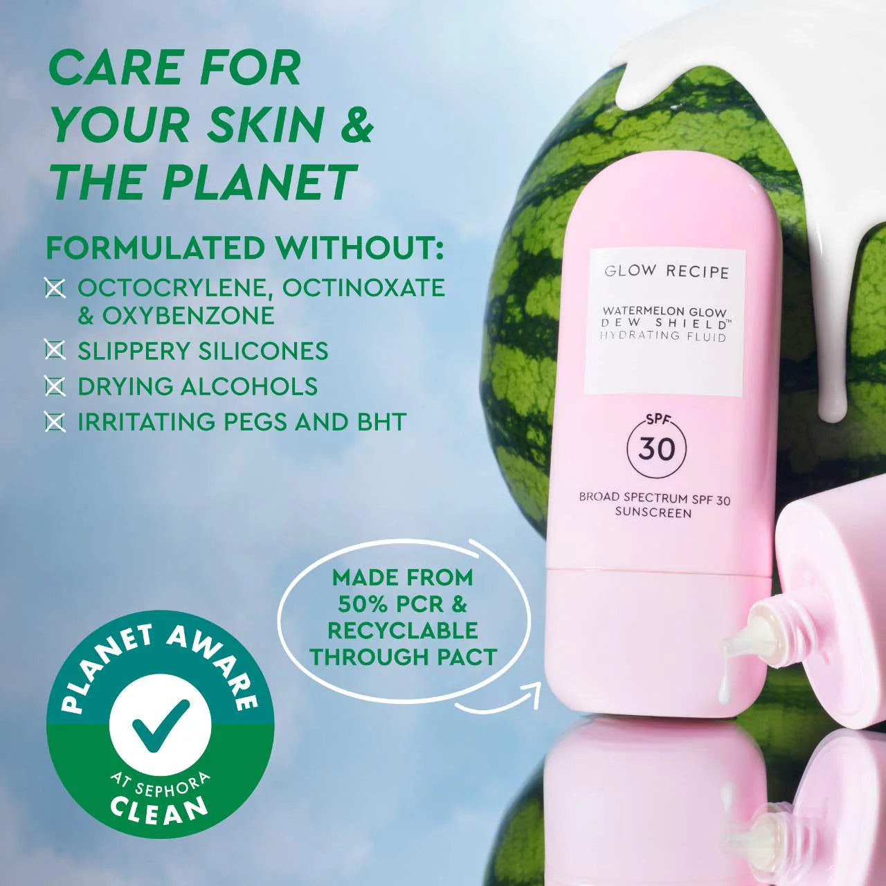 Protector solar fluido hidratante Dew Shield SPF 30