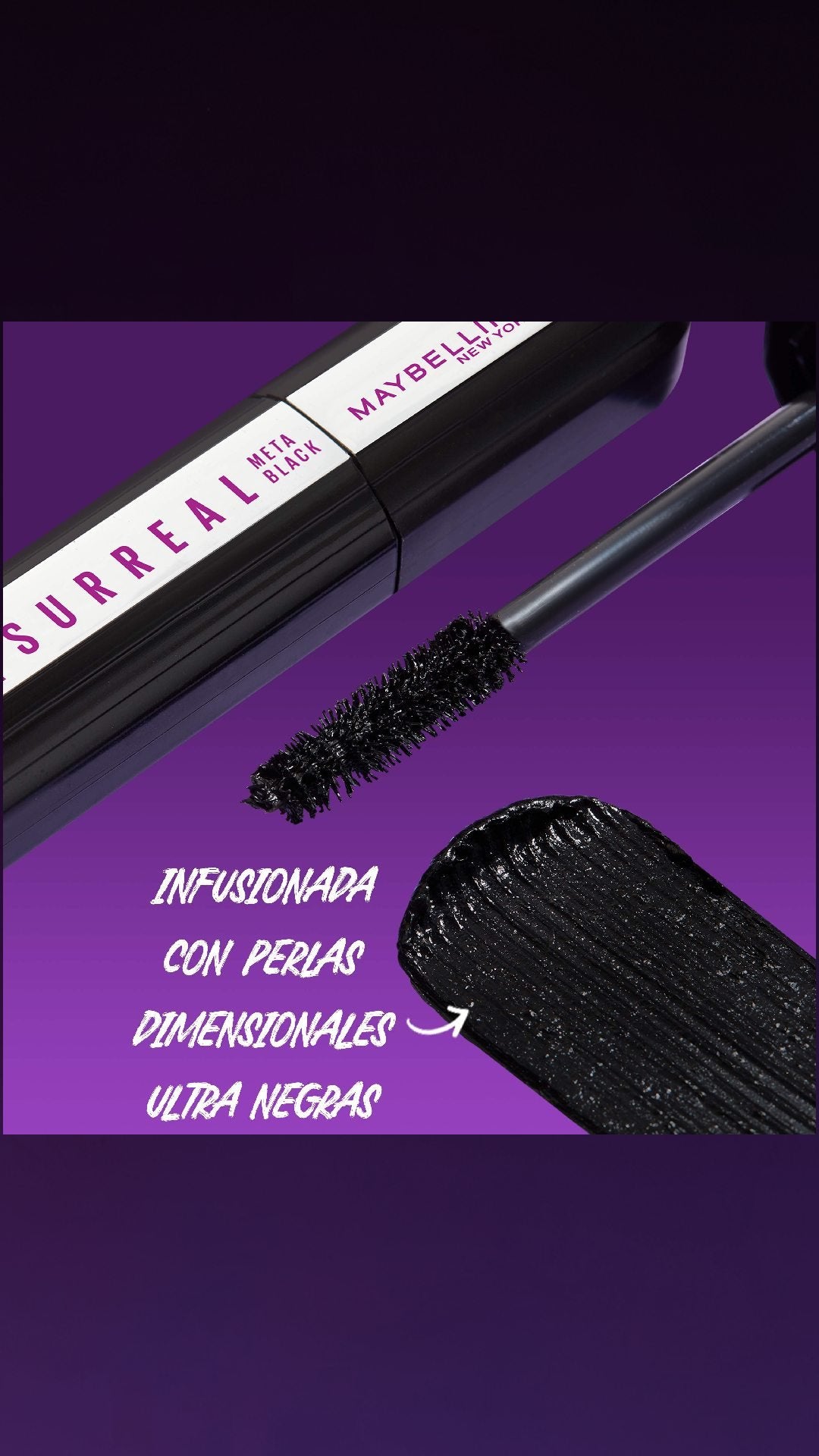 Máscara de pestañas efecto extensiones The Falsies Surreal Metablack Máscara